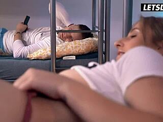 sexy babe aria logan seduces her roommate into hot sex - letsdoeit 😍