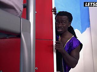 Zuzu Sweet Rides Monster BBC in Hostel Room, Moaning Loudly