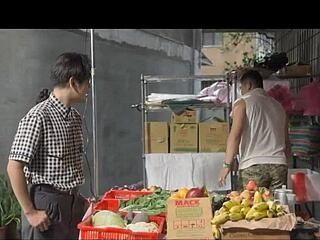 newlywed wife cheats on husband in toilet with gruff vegetable stall owner