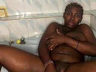 bathroom sex with my huge dildo... so crazy and squirting!