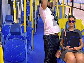 i picked up my nympho neighbor from school on the public bus. she sucked my dick in sheer red.