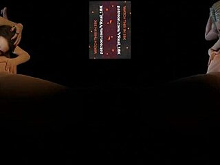 Vreal 18k double blowjob one sucking the dick and another sucking a ball - ffm threesome - featuring jill valentine and harley quinn