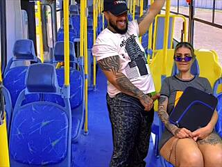 i picked up my nympho neighbor from school on the public bus. she sucked my dick in sheer red.