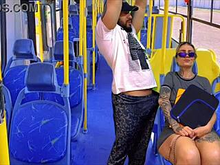 i picked up my nympho neighbor from school on the public bus. she sucked my dick in sheer red.