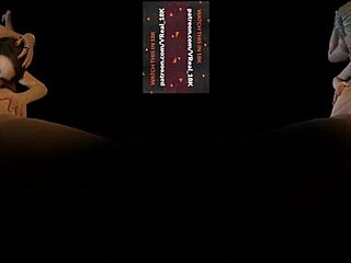 Vreal 18k double blowjob one sucking the dick and another sucking a ball - ffm threesome - featuring jill valentine and harley quinn