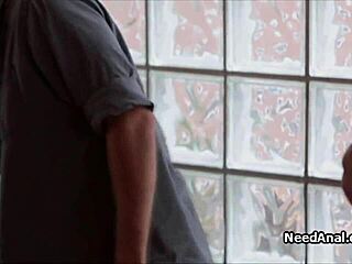 Cheating busty girlfriend craves intense anal action