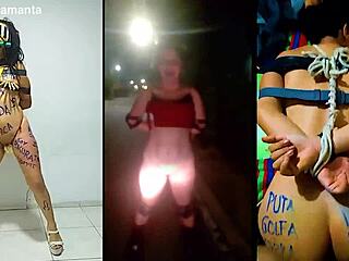 In this bdsm session, samantha the slut is exercised and humiliated as a bound prostitute