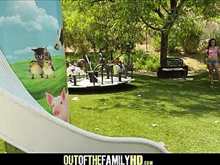 tiny brunette teen 18+ step sister brooke haze fucked by step brother one last time in park