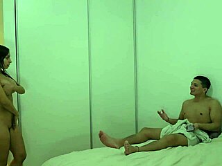 hide towel from stepsister as excuse to fuck passionately