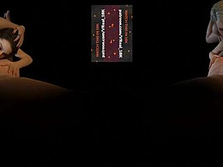 Vreal 18k double blowjob one sucking the dick and another sucking a ball - ffm threesome - featuring jill valentine and harley quinn