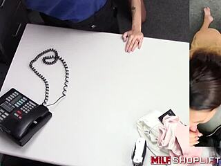 The Brunette Shoplifting MILF McKenzie Lee Is Drilled Doggystyle After Being Caught