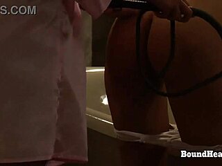 Lesbian madame masturbates and orgasms in hot lingerie