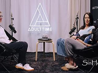 Shay sights and reagan foxx chat backstage during horny interview