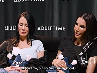 Shay sights and reagan foxx chat backstage during horny interview