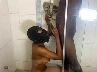 monster bbc fucked her in shower, deepthroated, moaned loud, neighbors horny