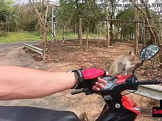 Amateur Asian Teen Sex with Big Dick European Boyfriend After Day Out