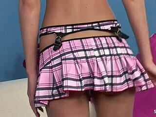 skinny blonde teen gets first casting fuck from big dick stranger without condom