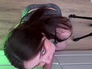 Watch her gently suck on that dildo with sexy lips?