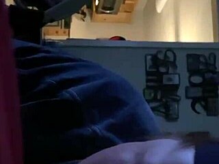 amateur wife gives blowjob while voyeur watches intently