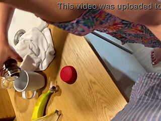 hey, that skinny brunette babe teases big cock in kitchen and living room, no orgasm yet?