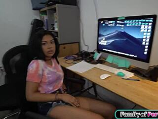 What's your hand doing in there, stepsis? Intense taboo fucking!