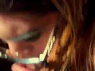 Watching Sexy Secretary Give Oral Close-Up