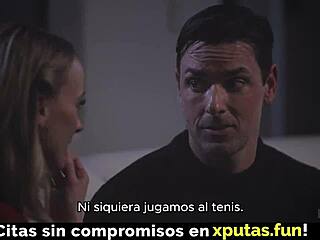 passionate blonde with big tits sucks and fucks