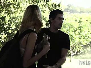 Blonde Takes Double Penetration in Doggystyle