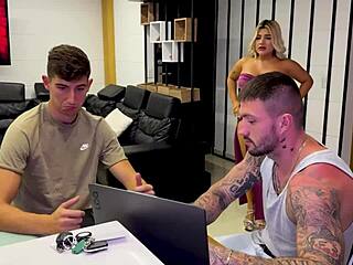 Latina Rides Two Dicks