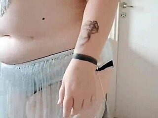 curvy bbw belly dancer teases with her jiggling fat ass and thick curves