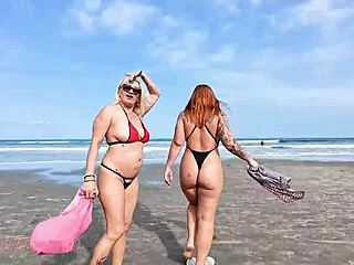 i'm such a slut flashing pussy and ass on beach with my friend