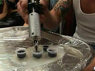 blonde mature milf cougar with fake big tits cheats asking are those tits real? 😂🍒