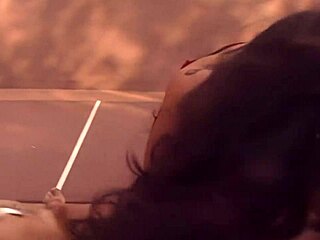 Brunette mom joins threesome with big cock deepthroat and gaping pussy