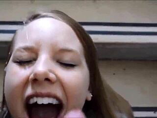 Dirty and risky public compilation of blowjobs and cumshots