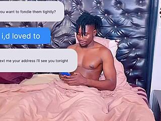 a flirty ebony big tits affair with huge black cock 😈🍆