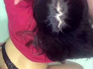 hot young slut takes DOUBLE PENETRATION in homemade trio with perfect big ass chick