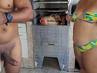 she waited for the cuckold to leave to cheat with the well-endowed black guy