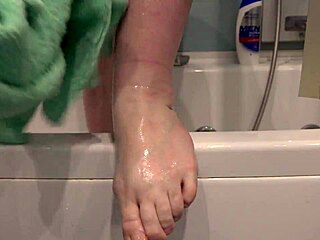 my plump wife's sexy nylon legs and pretty feet steal the show in this homemade milf fetish clip