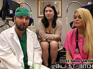 mina moon sucks patient cock bent over hospital bed fucked missionary 😷🍆🔥