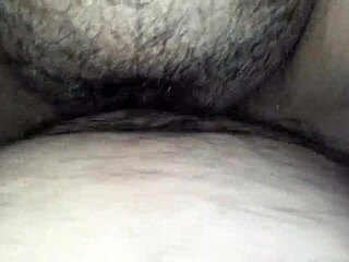 fucking creamy latina hairy pussy pov style with deep thrusts and wet sounds
