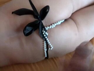 jerk off watching me finger my huge clit pussy and cum on ass... please?