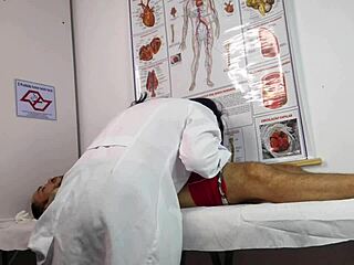 i can't believe my first patient had such a huge throbbing erection ready for my tight nurse pussy