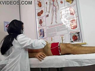 i can't believe my first patient had such a huge throbbing erection ready for my tight nurse pussy