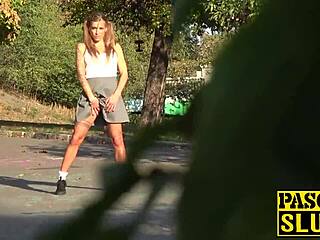 Bound British Babe Takes Rough Outdoor Creampie After Maledom Bondage