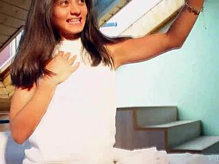 Thelifeerotic cute petite brunette Sima fingers pussy in erotic frenzy