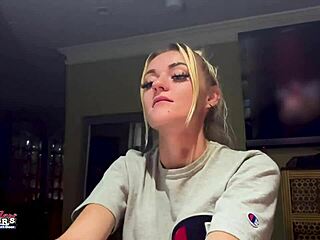 Petite Blonde Sassy Teases Juicy Titties Before Wet Pussy Reveal