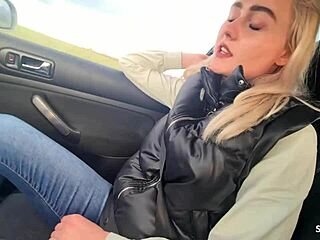 german green-eyed teen bitch picked up for car fuck and swallows stranger load