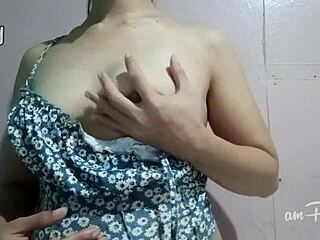 Feels so good touching my naked amateur asian babe body solo