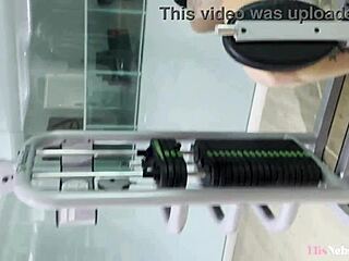 peituda loira's HUGE TITS bounce as she masturbates then sucks corninho's cock