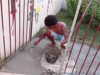 Handyman gets my ass bareback till I squirt hard from the pounding